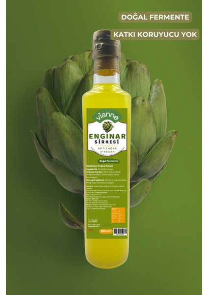 Doğal Fermente Enginar Sirkesi 500 ml - Katkısız, Koruyucusuz modelleri