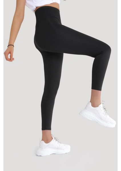 Kadın Siyah Yüksek Bel Toparlayıcı 2 Beden Incelten Korse Tayt modelleri