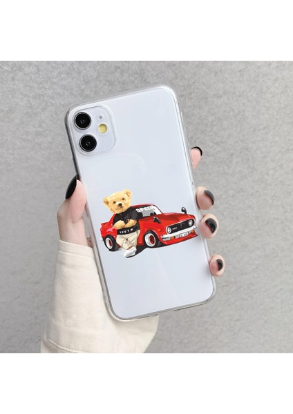 Iphone 11 Uyumlu Desenli Lüx Şeffaf Silikon Kılıf MNL18