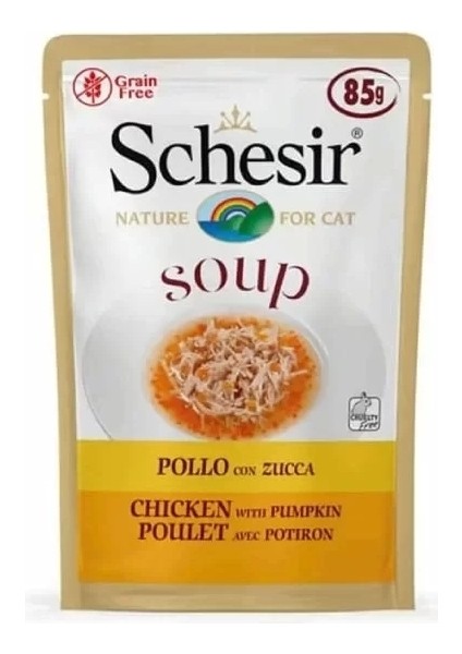 Schesir Yabani Ton Balıklı ve Balkabaklı Kedi Çorbası 85 gr