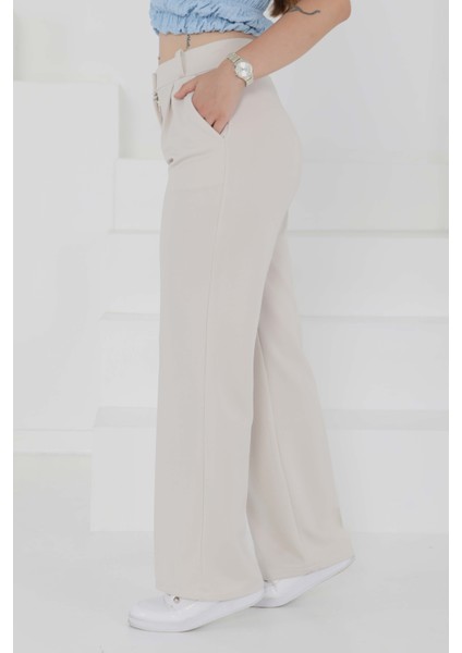 Cepli Palazzo Pantolon Krem - 27487 modelleri