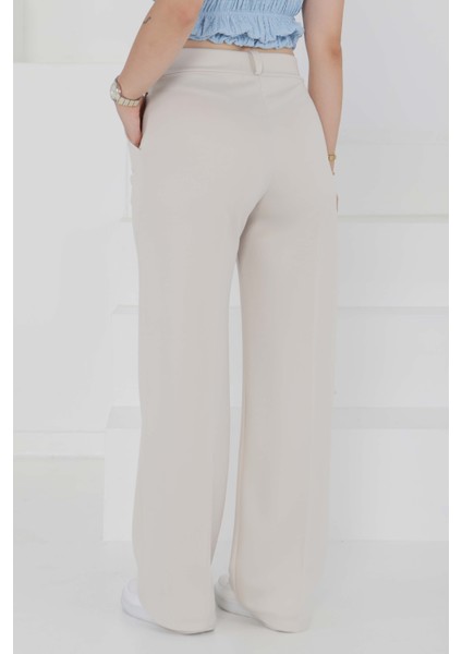 Cepli Palazzo Pantolon Krem - 27487 indirimleri
