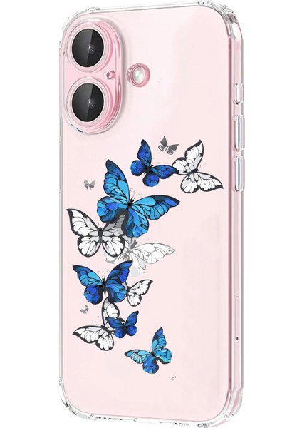 Iphone 16 Uyumlu Desenli Lüx Şeffaf Silikon Kılıf Mnl7 indirimleri