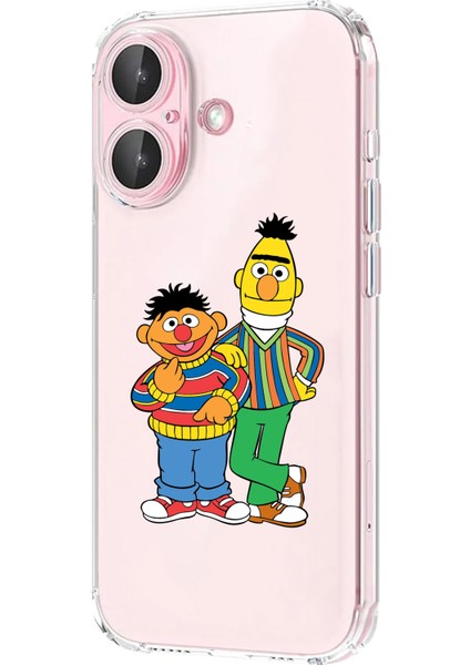 Iphone 16 Uyumlu Desenli Lüx Şeffaf Silikon Kılıf MNL10 modelleri