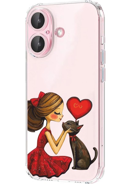 Iphone 16 Uyumlu Desenli Lüx Şeffaf Silikon Kılıf MNL32 indirimleri