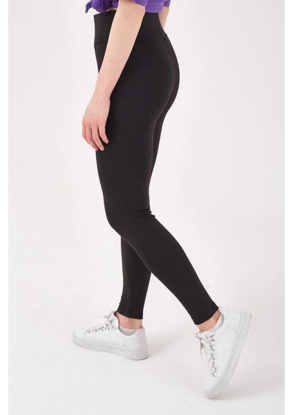 Kadın Siyah Çelik Örme Tayt Siyah Tayt TCTYT0002 fırsatları
