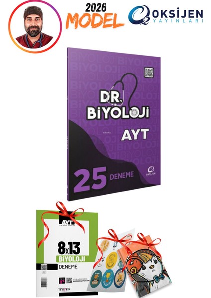 2026 Model Oksijen Yayınları Dr Biyoloji Ayt 50 Biyoloji Deneme Video Çözümlü 3 Hediyeli Set