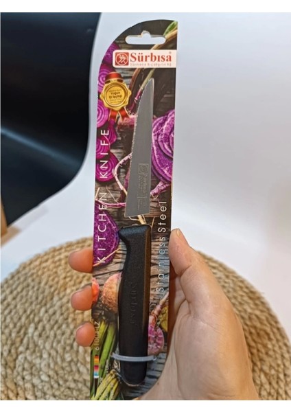 Sürbisa 61004 Sebze Bıçağı Siyah Lz1 Koli (12 Adet Tırtıklı ) modelleri