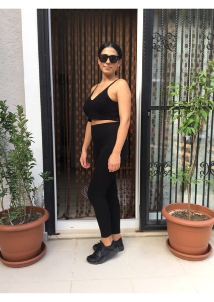 Kadın Siyah Kışlık Çelik Örme Tayt fiyatları