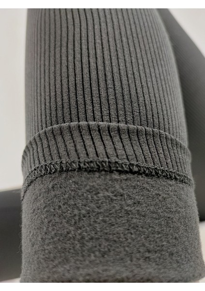 Yüksek Bel Toparlayıcı Şardonlu Siyah Fitilli Tayt fırsatları