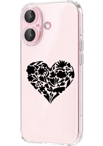 Iphone 16 Uyumlu Desenli Lüx Şeffaf Silikon Kılıf MNL16 indirimleri