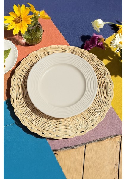 El Yapımı Rattan Amerikan Servis – Doğal Örgü Sunum Altlığı