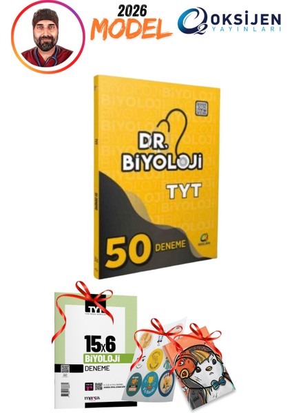 2026 Model Oksijen Yayınları Dr Biyoloji Tyt 50 Biyoloji Deneme Video Çözümlü 3 Hediyeli Set