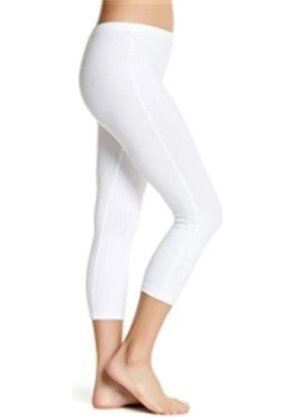 Kadın Kota Penye Pamuklu Etek Altı Kısa Bambu Diz Altı Tayt