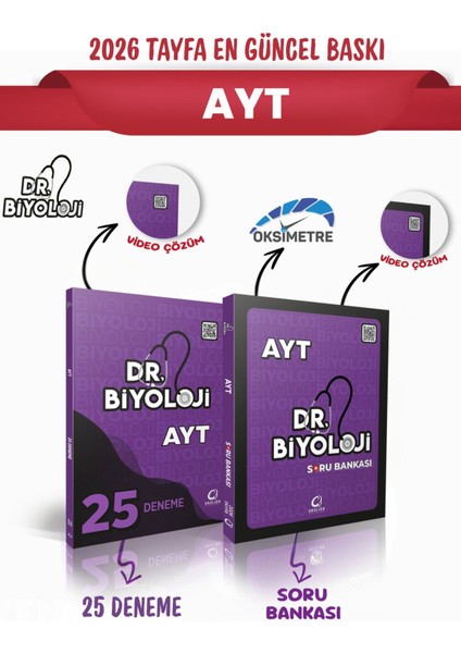 Dr Biyoloji Ayt Soru Bankası ve 25 Deneme Set