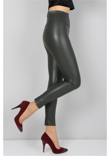 Kadın Içi Peluşlu Toplayıcı Deri Tayt modelleri