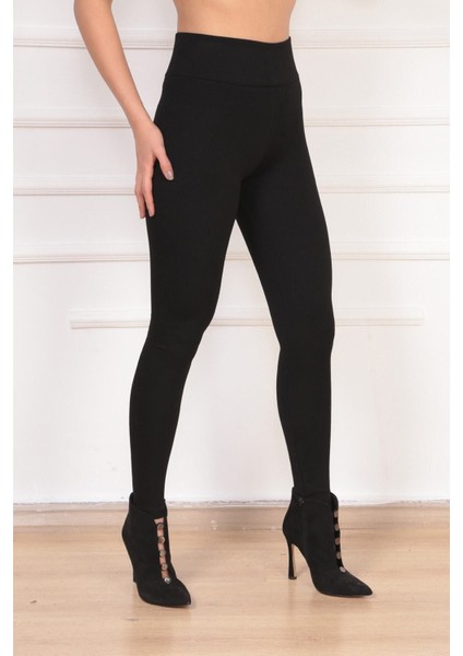 Geniş Kemer Çelik Örme Tayt modelleri