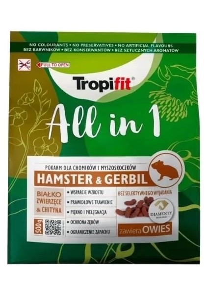 Tropifit All In 1 Hamster ve Gerbil Yemi 500 gr