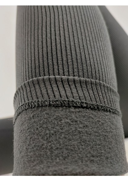 Yüksek Bel Toparlayıcı Şardonlu Siyah Fitilli Tayt fırsatları