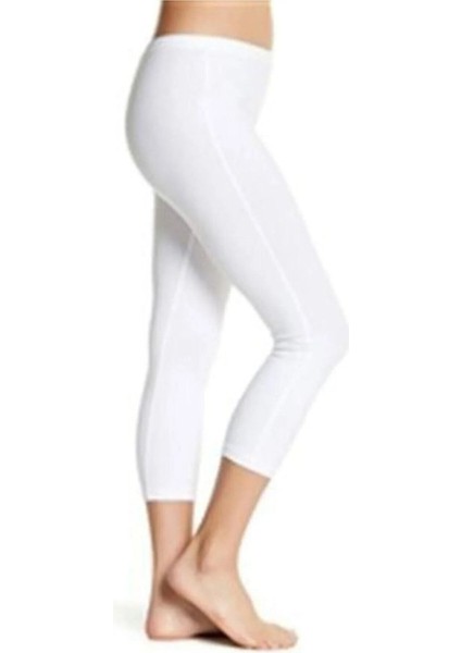 Kadın Kota Penye Pamuklu Etek Altı Kısa Bambu Diz Altı Tayt