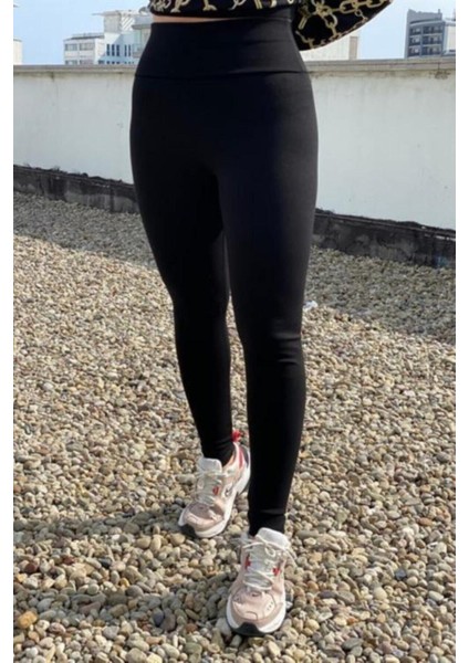 Kadın Siyah Toparlayıcı Yüksek Bel Çelik Örme Tayt fiyatları