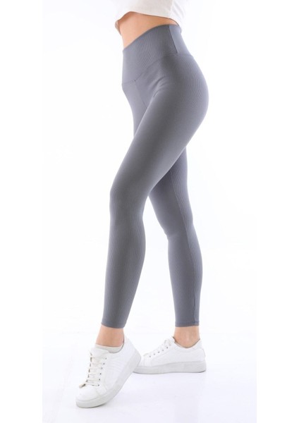 Antrasit Renk Fitilli Yüksel Bel Tayt fırsatları