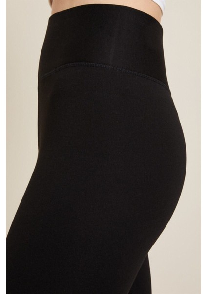 Kadın Siyah Yüksek Bel Çelik Örme Tayt [3848] indirimleri