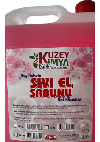 Hoş Kokulu Sıvı El Sabunu- Bol Köpüklü 5 kg modelleri