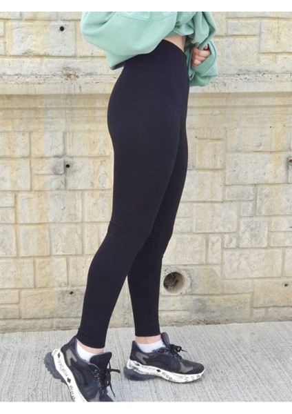 Kadın Siyah Sıkılaştıcı Toparlayıcı Yüksek Bel Kalın Kemerli Çelik Örme Tayt fiyatları