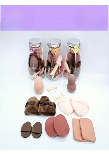 16 Parça Kavanoz Kutulu Makyaj Sünger Seti