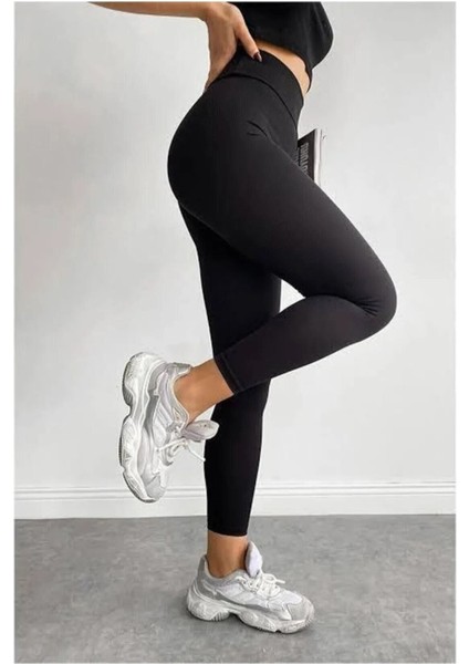 Siyah Korse Yüksek Bel Tayt modelleri