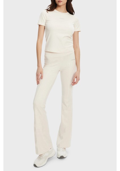 Margot Logolu Slim Fit Bisiklet Yaka Crop T Shirt V5RI10KCD02 Bayan T Shirt V5RI10 KCD02 G6K5 fiyatları