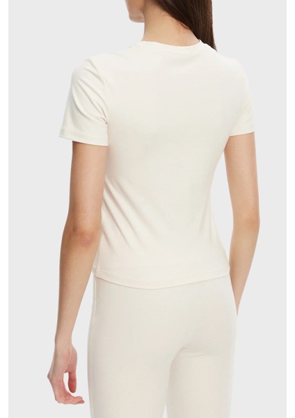 Margot Logolu Slim Fit Bisiklet Yaka Crop T Shirt V5RI10KCD02 Bayan T Shirt V5RI10 KCD02 G6K5 modelleri