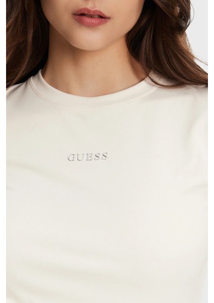 Margot Logolu Slim Fit Bisiklet Yaka Crop T Shirt V5RI10KCD02 Bayan T Shirt V5RI10 KCD02 G6K5 fırsatları