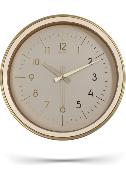Gold Kasa Krem Çerçeve Duvar Saati 37 cm fiyatları
