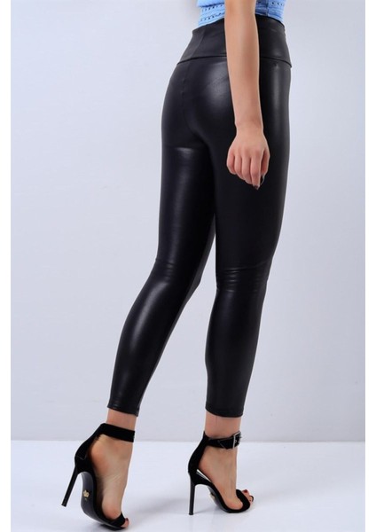 Yüksel Bel Toparlayıcı Siyah Tayt modelleri