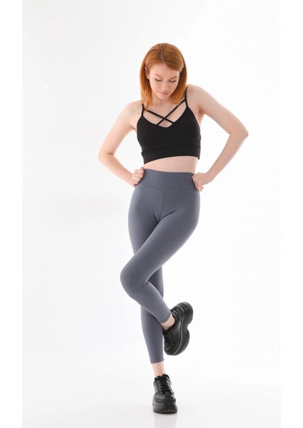 Kadın Hafif Korseli Şardonlu Fitilli Toparlayıcı Kışlık Tayt indirimleri