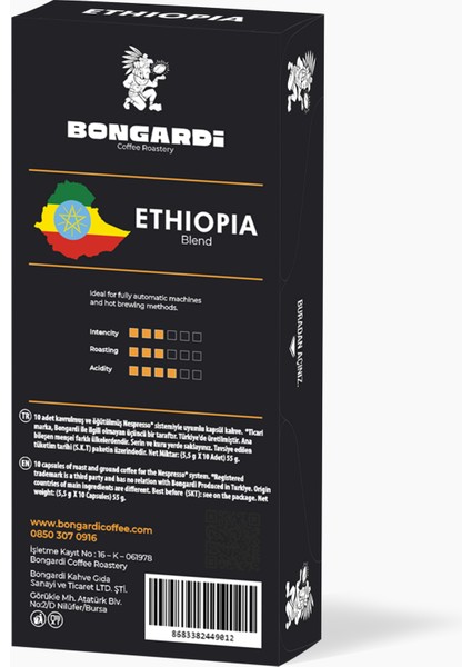 Etiyopya Blend Nespresso Uyumlu Alüminyum Kapsül Kahve fiyatları