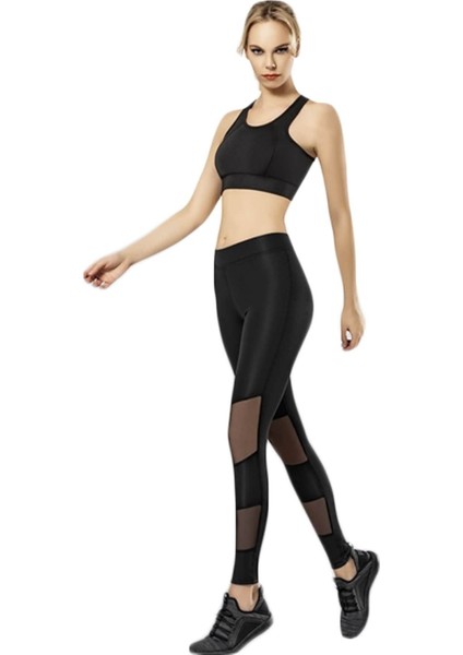 Kadın Siyah Transparan Detaylı Dalgıç Tayt 4080 fiyatları