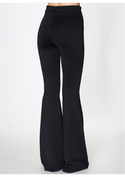 Kadın Siyah Ispanyol Paça Yüksek Bel Tayt Pantolon modelleri