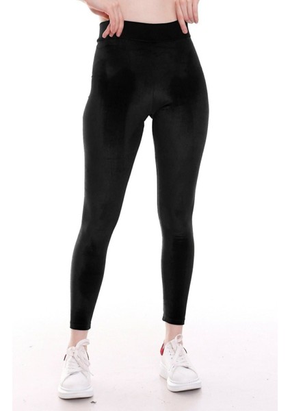 Yeni Sezon Kışlık Yüksek Bel Esnek Fransız Kadife Tayt