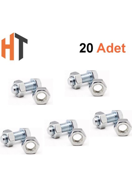 20 Adet Levha Montaj Somun ve Vidası