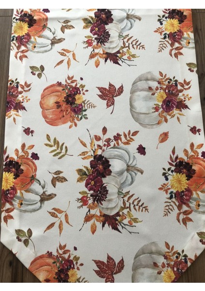 Çiçekli Balkabağı Desenli Runner fırsatları