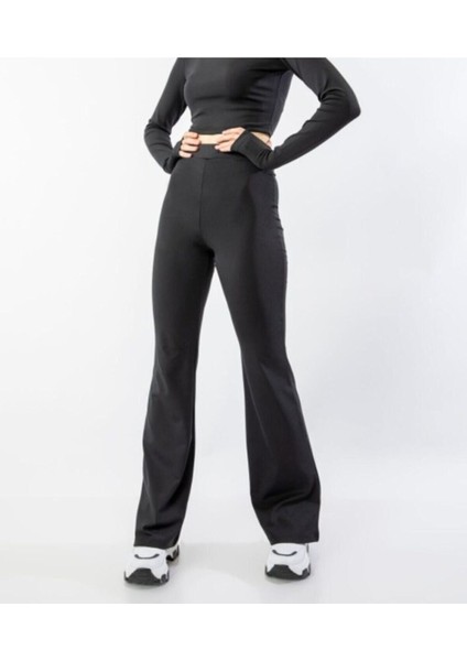 Kadın Siyah Ispanyol Tayt