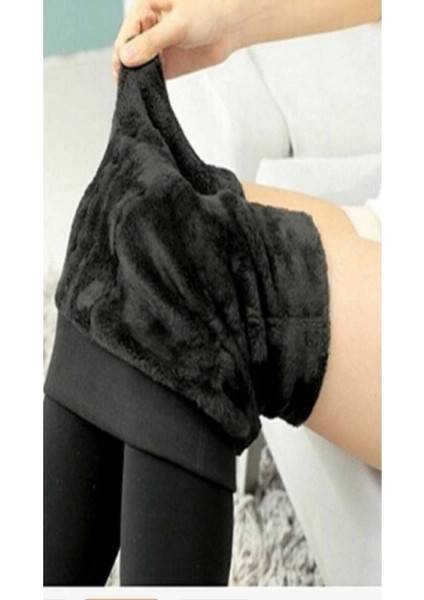 Kadın Siyah Peluşlu Termal Tayt fiyatları