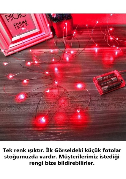 Peri LED Çok Amaçlı Dekoratif Aydınlatma 3 Metre Piller Dahil Şerit Parti Işığı