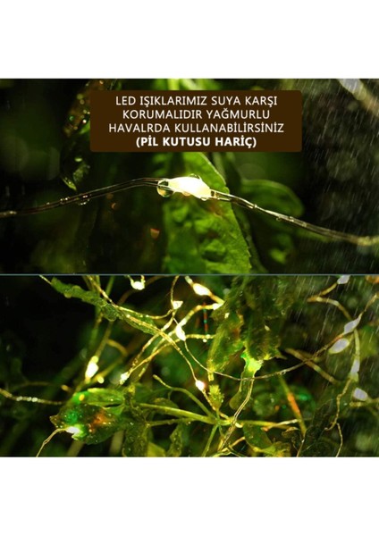 Peri Led Çok Amaçlı Dekoratif Aydınlatma Bakır Tel Mekan Parti Aydınlatma 3 Metre