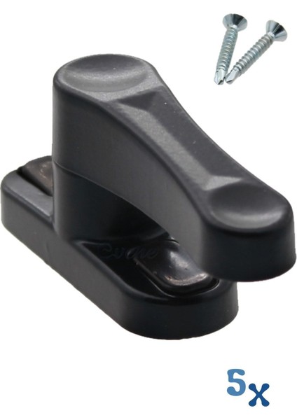 Siyah Pencere Emniyet Kilidi 5 Adet Çocuk Hırsız Kilidi Çekmeli Metal Kilit