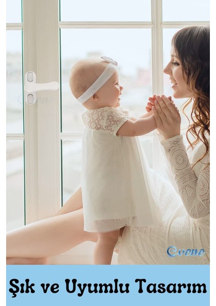 Siyah Pencere Emniyet Kilidi 5 Adet Çocuk Hırsız Kilidi Çekmeli Metal Kilit