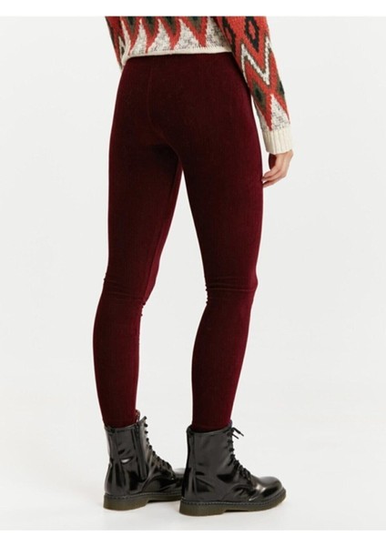 Bordo Fitilli Kadife Tayt fiyatları